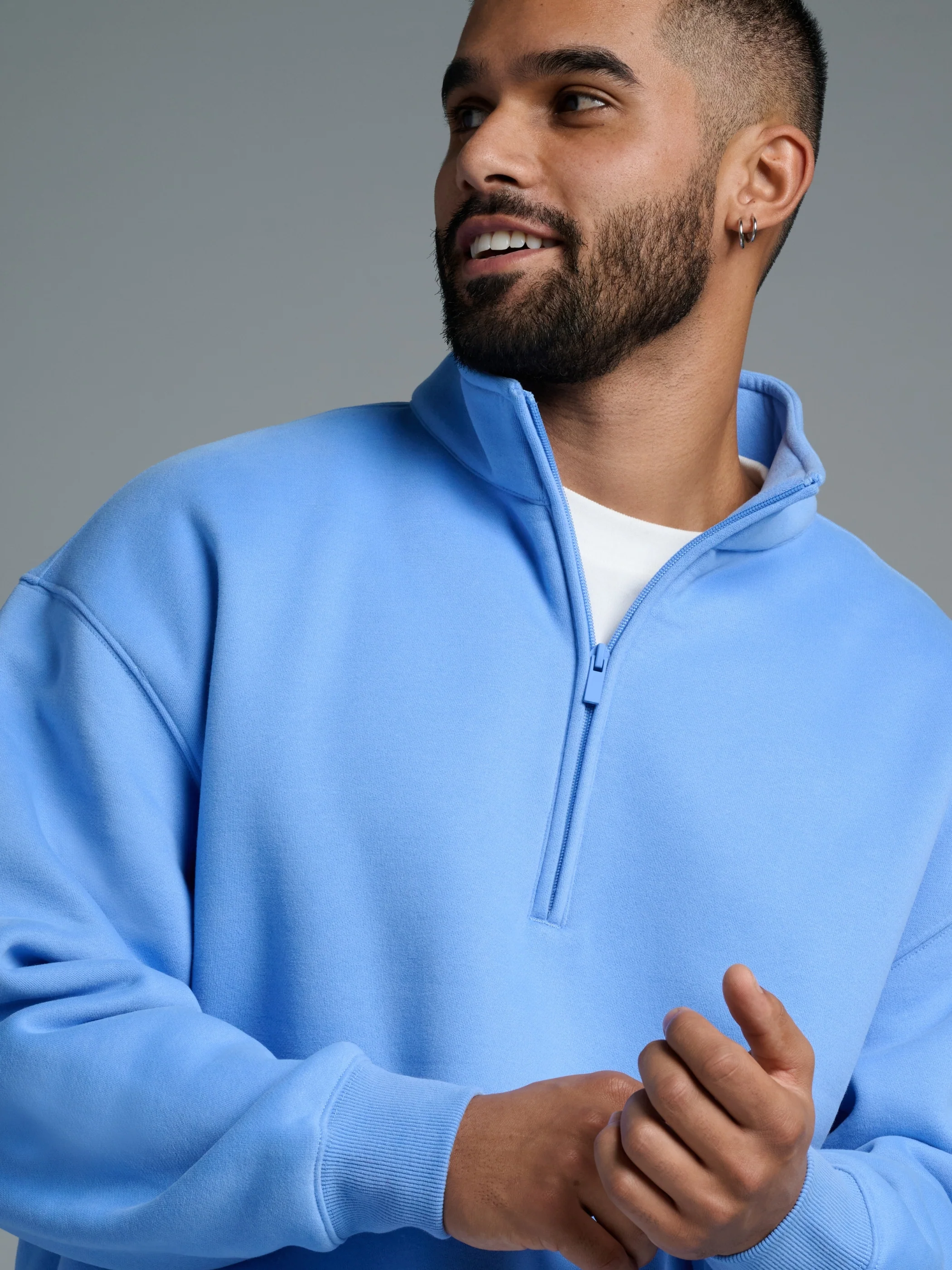 Basic Quarter Zip Mock Neck - Image 4
