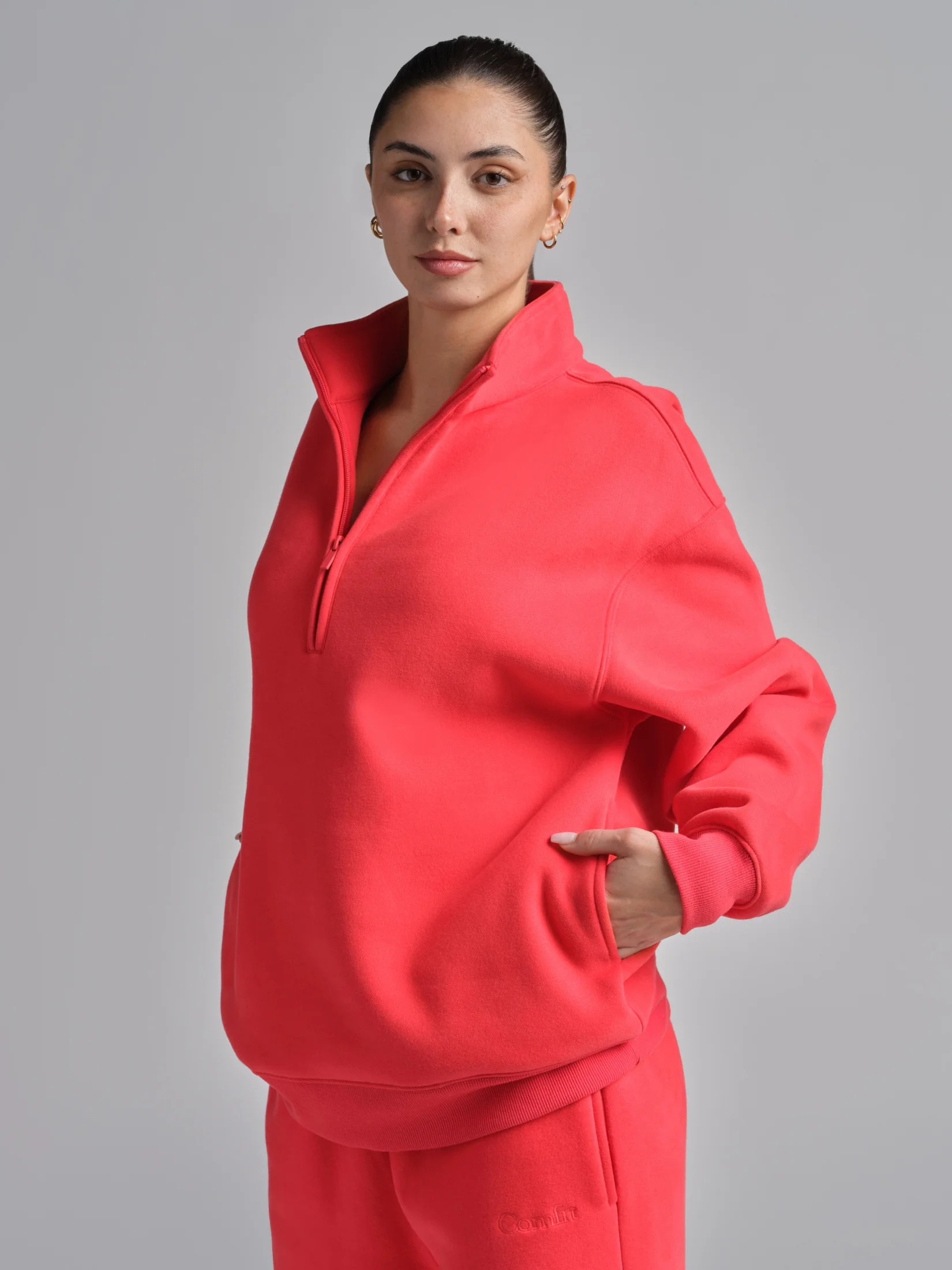 Basic Quarter Zip Mock Neck - Image 6